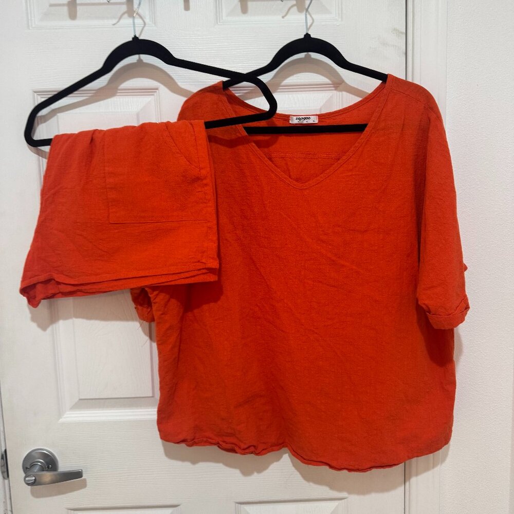 Linen short set